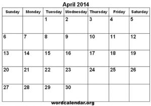 Quarterly Calendar Template 2014 Free Printable 2014 Monthly Calendar Template Calendar