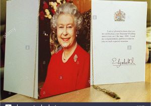 Queen Diamond Wedding Anniversary Card Queen Mother 100 Birthday Stockfotos Queen Mother 100