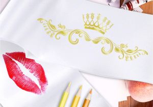 Queen Of Hearts Diy Card Collar Amazon De Dreamtop Scharpe Satin Blanko Fur Homecoming