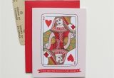 Queen Of Hearts Valentine Card You are the Queen Of My Heart Take A Gamble and Let Your