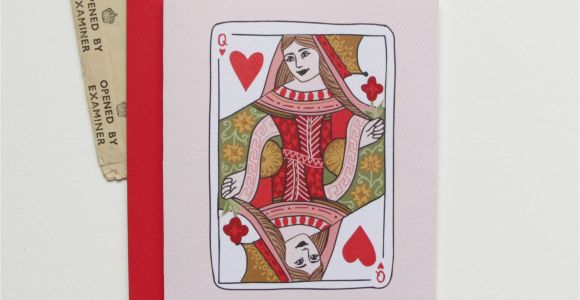 Queen Of Hearts Valentine Card You are the Queen Of My Heart Take A Gamble and Let Your