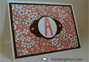 Quick and Easy Card Ideas Stampin Up Monogram Notecard and Envelope Using the New Pick