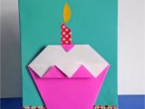 Quick and Easy Card Making Ideas Easy Diy origami Cupcake Birthday Card