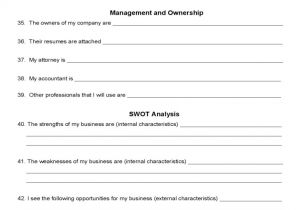 Quick Business Plan Template Free Sba Blank Business Plan form Free Download