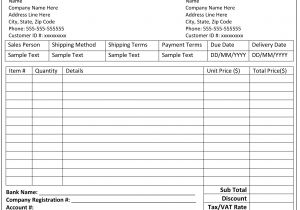 Quick HTML Template Quick Invoice Template Invoice Sample Template