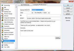 Quickbooks Change Email Template How to Change An Email Template In Quickbooks Quickbooks