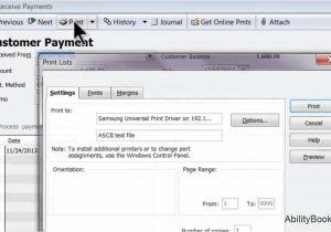 Quickbooks Payment Receipt Template Quickbooks How to Print A Payment Receipt Youtube