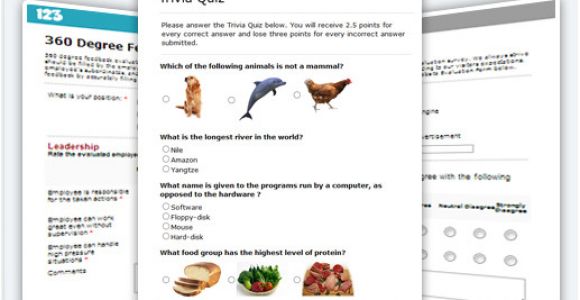Quiz Email Templates Free Online Quiz Maker with Drag Drop 123contactform