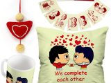 Quotes for A Valentine Card Indigifts Valentine Day Love Quote Gay Couple Illustration Green Cushion Cover 12×12 with Filler Mug 330 Ml 8 Love Postcards and 1 Heart Hanging