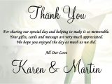 Quotes to Put In A Thank You Card Wedding Thank You Quotes Quotesgram