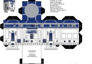 R2d2 Printable Template R2 D2 Star Wars Papercraft