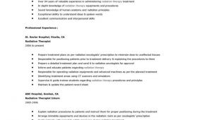 Radiation therapy Resume Templates Example for Radiation therapist Resume Radiation therapy