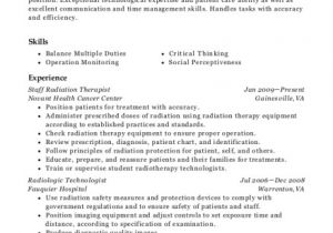 Radiation therapy Resume Templates Novant Health Cancer Center Staff Radiation therapist