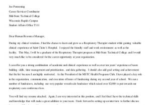 Radiation therapy Student Resume Respiratory therapist Cover Letter