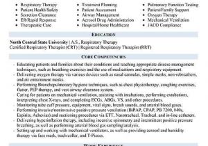 Radiation therapy Student Resume Respiratory therapist Resume Sample Respiratory therapy