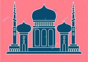 Ramadan Kareem Greeting Card with Background Mosque islamic Religious Building Vector Illustration for