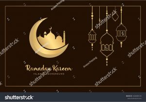 Ramadan Kareem Greeting Card with Background Ramadan Kareem Greeting Card islamic Art Stock Vector