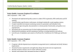 Ran Engineer Resume Senior Quality assurance Engineer Resume Samples Qwikresume