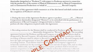 Rap Contract Template Music Contracts Music Contract Templates Music Manager