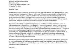 Real Cover Letters that Worked Sample Consulting Cover Letter Cover Letter