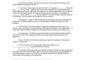 Real Estate Agent Contract Template Sample Contract Employing Real Estate Broker for Lease Of
