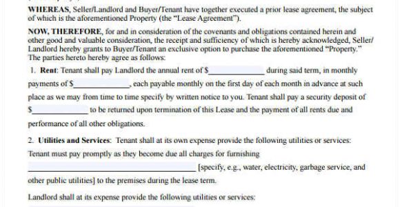 Real Estate Rent to Own Contract Template Rent to Own Contract Template 9 Free Word Excel Pdf