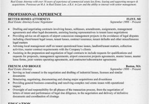 Real Estate Resumes Templates Real Estate attorney Resume Example Resume Samples