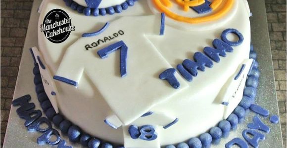 Real Madrid Happy Birthday Card Real Madrid Football Cake From the Manchester Cakehouse