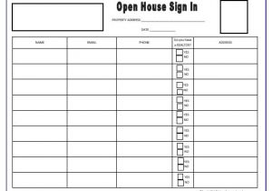 Realtor Open House Sign In Sheet Template Open House Sign In Sheet Blue tools for Real Estate by