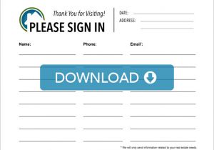 Realtor Open House Sign In Sheet Template Real Estate Open House Sign In Sheet Free Template
