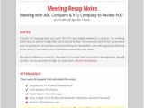 Recap Email Template Recap Notes Email Pdf Template Project Email Contest