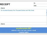 Receipts for Payments Template Payment Receipt Excel Templates