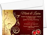 Recipe for A Happy Marriage Card Template 10 Personalised Golden 50th 40th Ruby Wedding Anniversary Invitations Invites N6