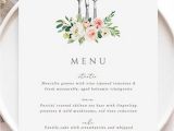 Recipe for A Happy Marriage Card Template Pink Floral Menu Template Knife fork Spoon Printable Menu