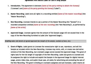 Record Label Contracts Templates Record Label Contracts Templates Sampletemplatess