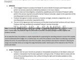 Record Producer Contract Template Producer Contract for Working with A Signed Artist