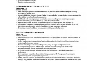 Recruiter Contract Template Recruiter Contract Resume Samples Velvet Jobs