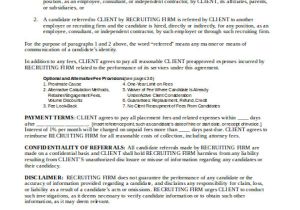 Recruiter Contract Template Sample Independent Agreement Contract 8 Examples In