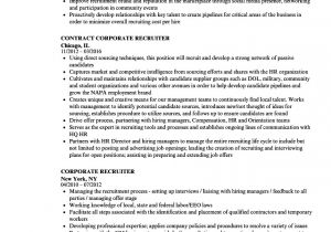 Recruiter Resume Word format 7 It Recruiter Resumes Ledger Paper