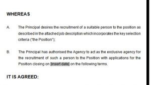 Recruitment Agency Contract Template Recruitment or Employment Agency Agreement Template