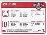 Red sox Happy Birthday Card 2006 topps Opening Day Boston Red sox Od Rr On Kronozio