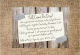 Redneck Party Invitation Templates Redneck Party Invitation Personalized and Printable 5×7