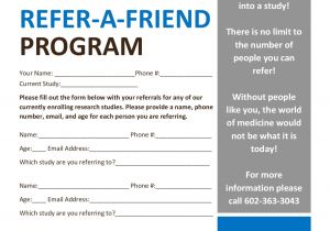 Refer A Friend Email Template Cactus Clinical Research Refer A Friend