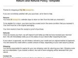 Refund Contract Template Sample Return Policy for Ecommerce Stores Termsfeed