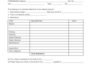 Refund Contract Template Sample Security Deposit Refund form 8 Free Documents In Pdf