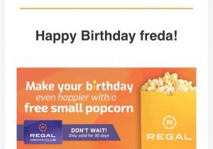 Regal Club Card Birthday Reward Freda Doxey A Wiseone4 Twitter