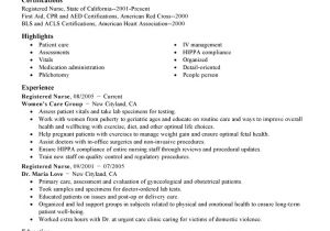Registered Nurse Resume Samples Free Resume Examples by Industry Job Title Livecareer