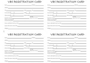 Registration Cards Template Vbs Tips Vbs Registration Ideas