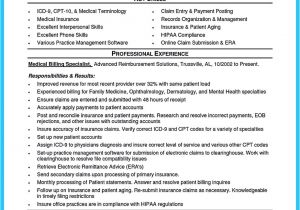 Reimbursement Specialist Resume Sample Exciting Billing Specialist Resume that Brings the Job to You