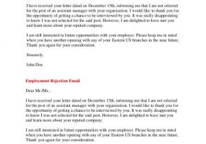 Rejection Email Template after Interview 27 Rejection Letters Template Hr Templates Free
